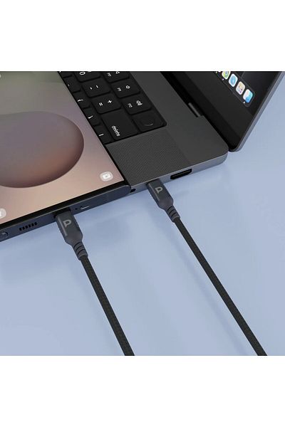 Powerology 100W USB-C to USB-C V3.1 5G Metal Plug Nylon Braided Cable 3 Meter