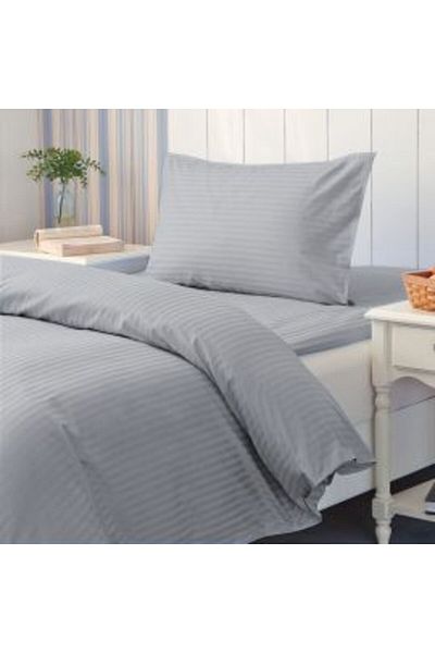 HomePuls Lenjerie cu elastic la cearșaf pat Damasc Policoton dungă 1 cm, pentru saltea 90 sau 100 x 200 cm,