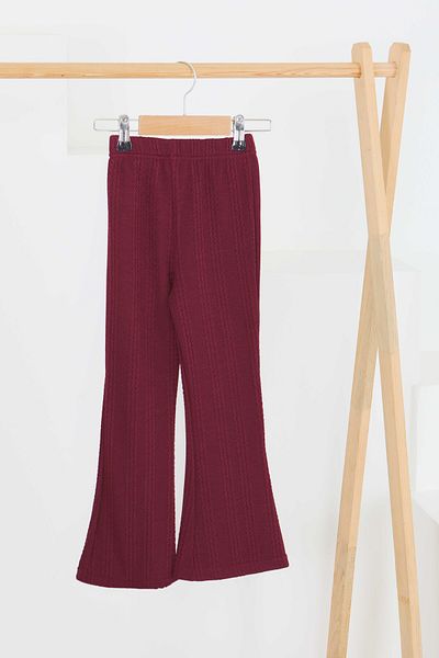 TOFİSA Girl's Burgundy Spanish Leg Bottom - 27459