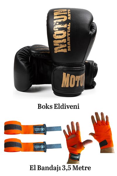 MOTUN Boxing Gloves, Kick Boxing Gloves, Muay Thai Gloves Bandage Set of 2