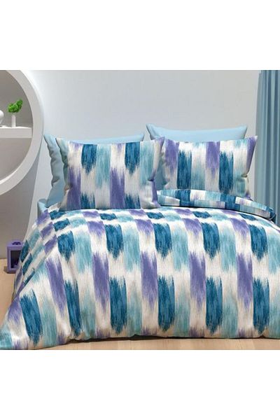 Ralex Double Bed Linen Cotton Ranforce 4 Pieces Sheet 240 x 260 cm, Duvet 200 x 230 cm, 2 Pillow Cases 50