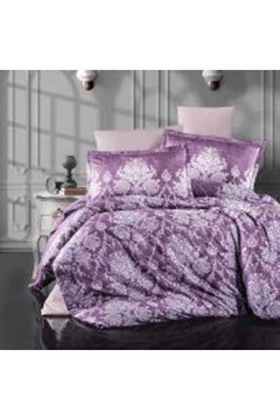 Ralex Premium Lux Satin 100% Cotton Bedding Set, 4 pieces, King Size, Brown Elegant