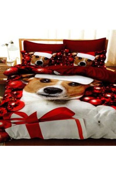 Ralex Christmas Bed Linen Finet 3D, 6 Pieces, 220 x 230 cm Sheet, 200 x 230 cm Quilt Cover, 2 Pillowcases