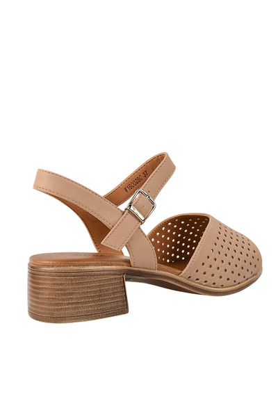 PASS Collection Elegant sandals, women, PASS COLLECTION, W160028C beige, leather, heel 36