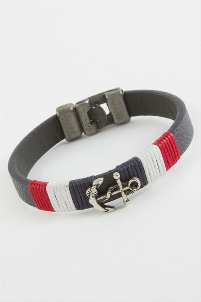 Ronanna Anchor Quality Faux Leather Bracelet