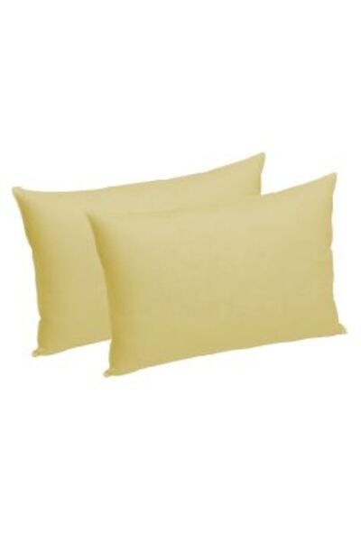 Ralex Σετ 2 μαξιλαροθήκες (πλεκτό τζέρσεϊ), 100% βαμβάκι, 50 x 70 cm, κίτρινο