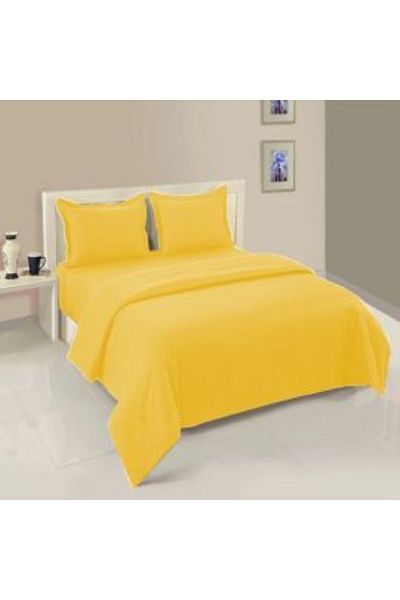 HomePuls Bed Linen Set with Elastic Damask Polycotton Stripe 1 cm, for Mattress 160 x 200 cm, Duvet Cover 180