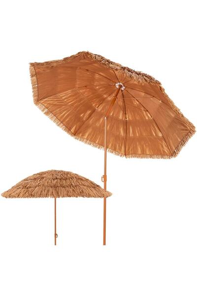 OEM Foldable Hawaiian umbrella, with adjustable height and angle, metal structure, 160 cm, orange