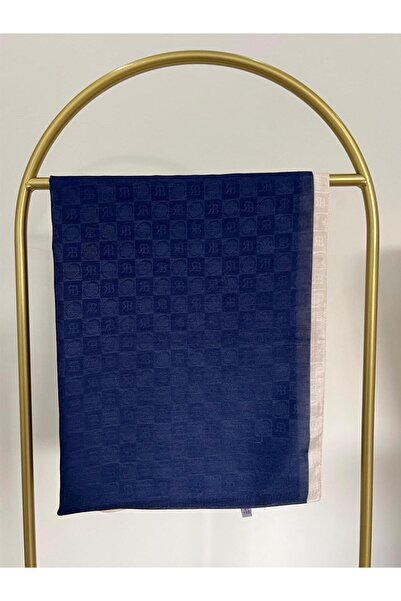 Shawl Passion Plain Pattern Cotton Shawl Blue