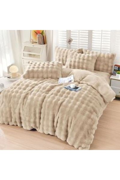 Ralex Double Bed Linen Cocolino Spot with Fleece 4 pieces, bed sheet 230 x 250 cm, quilt 200 x 230 cm, 2 p