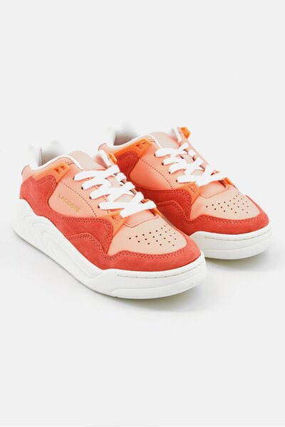 Lacoste Women Lace Up Sport Shoes, Pink Combo