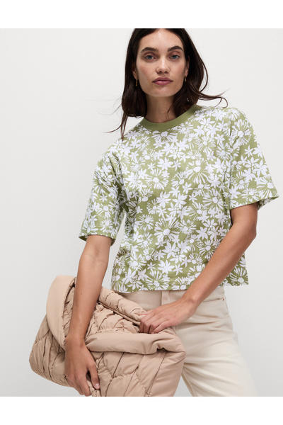 Marks & Spencer Pamuklu Kısa Kollu Desenli T-shirt