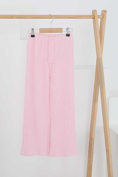 TOFİSA Girl's Pink Elastic Waist Trousers - 27447