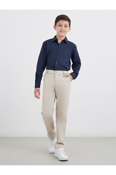 Styli Boys Navy Blue Long Sleeves Shirt with Pocket