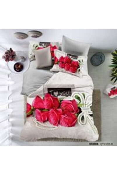 Ralex Double Bed Set Poplin Percalle Cotton 100% Printed, 4 Pieces, Sheet 240 x 260 cm, Duvet 200 x 230 cm