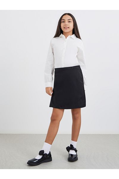 Styli Girls Off White Peter Pan Collar Shirt