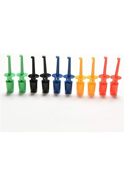 OEM Set of mini hook clips for electronic testing, 10 pieces