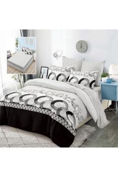 Ralex Economic Package Double Bed Linen Finet 6-Piece with Mattress Cover + 2 Quilted Pillows 50 x 70 cm +