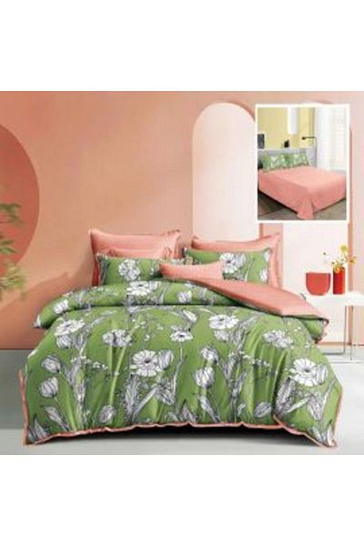 Ralex Economic Package Double Bed Linen Finet 6 Pieces + 2 Quilted Pillows 50 x 70 cm + Quilt 200 x 215 cm