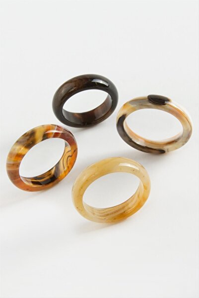 ZERO LAND Ds-Derin Agate Natural Stone Ring-Light Brown