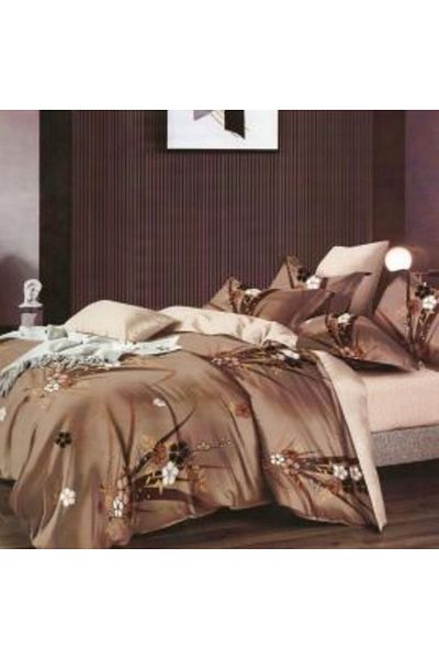 Ralex Double Bed Linen Cotton Finet 6 Pieces 220 x 240 cm Modern Brown Pucioasa M 278