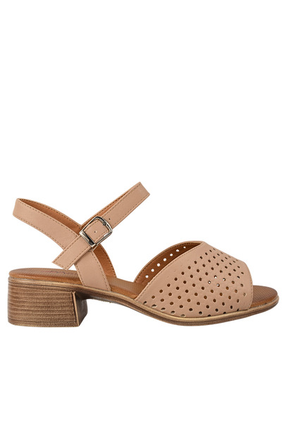 PASS Collection Elegant sandals, women, PASS COLLECTION, W160028C beige, leather, heel 36