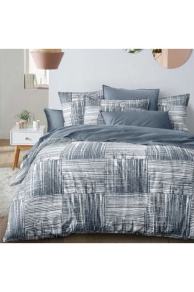 Ralex Double Bed Linen Economy, 4-piece set, gray modern design ECN 14