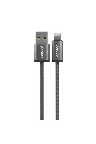 porodo كابل USB A إلى Lightning منسوج 2.4A بطول 1.2 متر