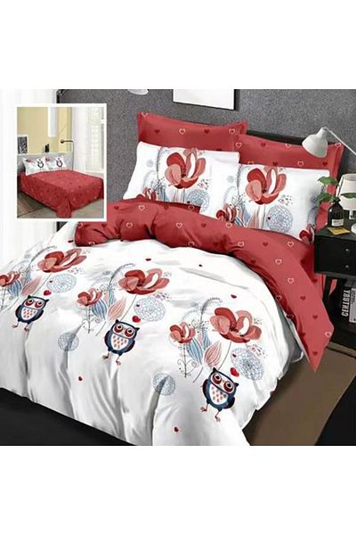 Ralex Economic Package Double Bed Linen Finet 6 Pieces + 2 Quilted Pillows 50 x 70 cm + Quilt 200 x 215 cm