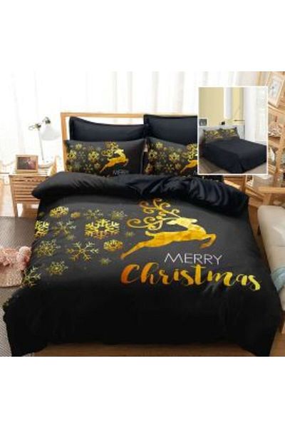 Ralex Christmas Bedding Set Finet 3D, 6 pieces, fitted sheet 220x230 cm, duvet cover 200x230 cm, 2 pillowc