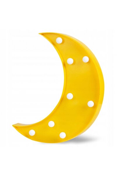 NUKIDO Lampa de veghe pentru camera copii Moon Galben, lumini LED, functionar...