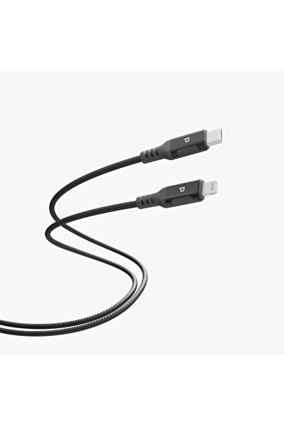 Powerology كابل MFI Lightning إلى USB-C مصنوع من الألومنيوم والنايلون المضفر ...