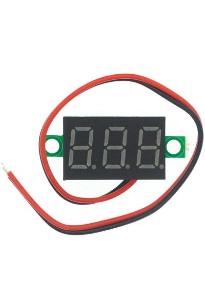 OEM Voltmetru Digital cu 2 fire, Verde, 0.36"