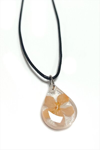 nolva قلادة من زهرة الثلج من الإيبوكسي