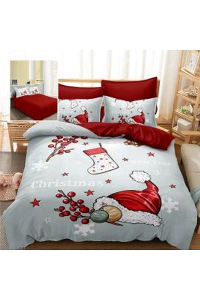 Ralex Christmas Bedding Set Finet 3D, 6 Pieces, Bed Linen 220 x 230 cm, Duvet 200 x 230 cm, 2 Pillowcases