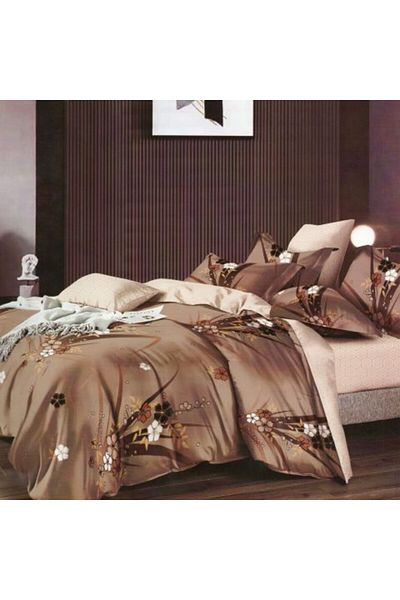 Ralex Double Bed Linen Cotton Finet 6 Pieces 220 x 240 cm Modern Brown Pucioasa M 278