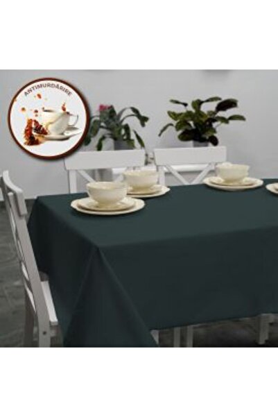 Ralex Anti-stain Tablecloth 100% Cotton 160 x 220 cm, Petrol Green