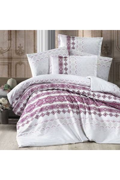 Ralex Lenjerie pat premium Lux Satin 100% Bumbac, 4 piese king size, cearsaf 240 x 260 cm, pilota 200 x 22