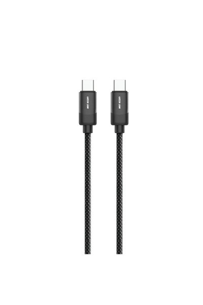 Powerology كابل USB-C إلى USB-C V2.0 بقوة 60 واط مع قابس من الألومنيوم والناي...