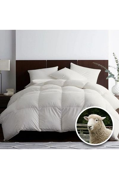 Ralex Quilted Wool Damask Duvet 100% , Summer 180 x 210 cm, Cream