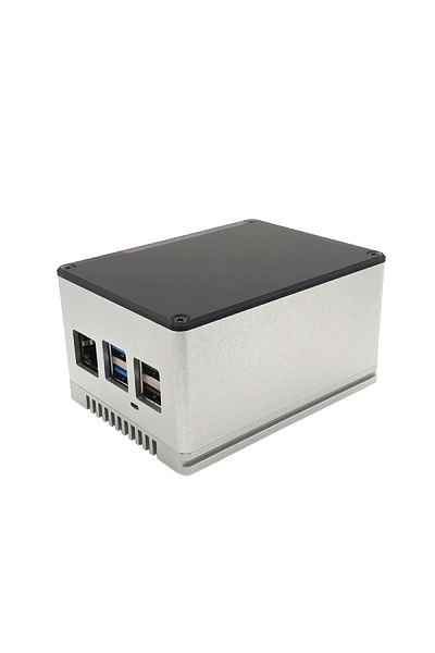 OEM Carcasa din Aluminiu, ecoPI PRO LP, pentru Rock Pi 4A/ Rock Pi 4B, Argintiu