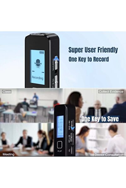 iUni Μίνι Ψηφιακή Συσκευή Φωνητικής Εγγραφής 007, 8GB, 17 ώρες αυτονομίας, MP3 Player