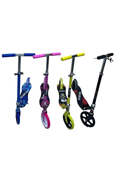 rexa سكوتر ركل بعجلتين للأطفال - مجموعة من 4 سكوتر بتصميم قابل للطي ومقود قابل للتعديل