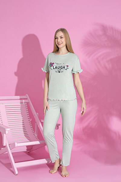 rindahomewear WOMEN'S VISCOSE SHORT SLEEVE PAJAMA SET