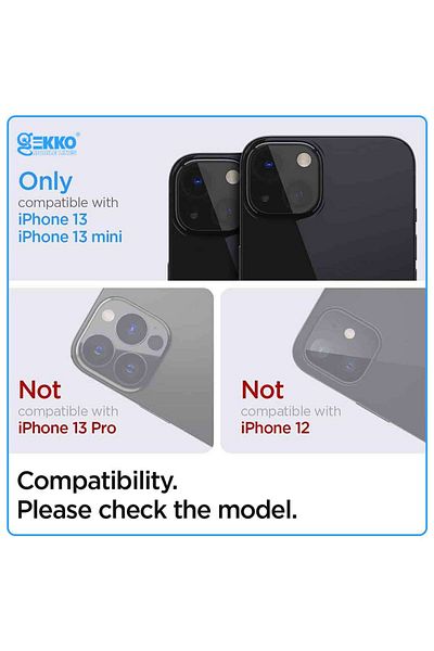 iShield » Protecție cameră pentru iPhone 13 / iPhone 13 Mini, sticlă securizată, acoperire completă, contur lentile, transparentă