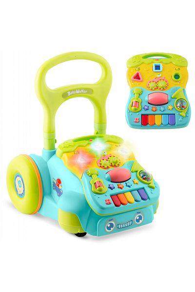 Ricokids Antepremergator educational 2in1 Walker Car Turcoaz