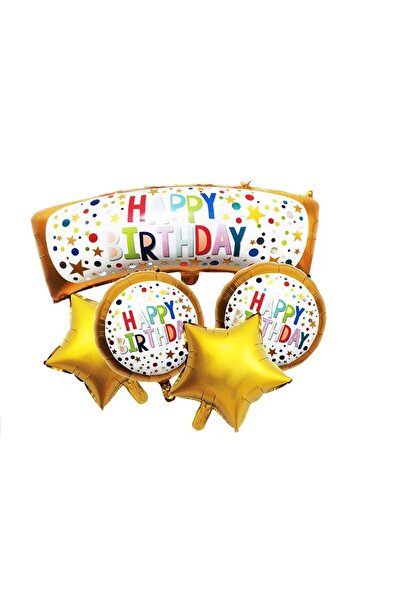 idei Aranjament decorativ, 5 baloane din folie metalică, inscripție La mulți ani
