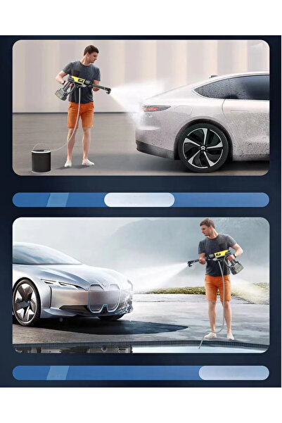 MATECHNO 6 in 1 Oto Araba Bahçe Klima Sulama Şarjlı Ayarlanır Başlık Yüksek Basınç Yıkama Tabanca