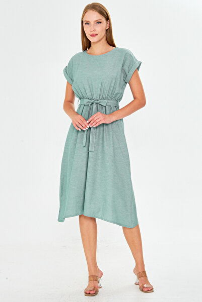 armonika Rochie de damă cu talie elastică și cu șireturi ARM-18Y001133