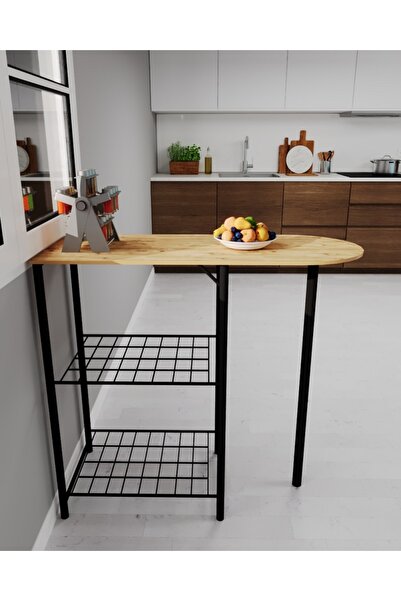 eportatif Mutfak Bar Masa Sandalye Takımı Katlanır Bar Sandalye 2 Kişilik Mutfak Masası Atlantik Çam 1311